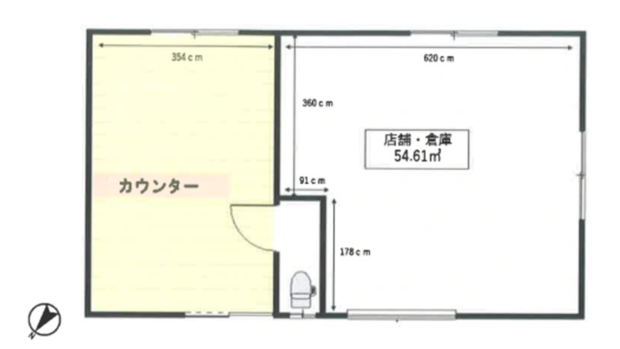 店舗・倉庫間取り