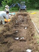 中津森館跡推定地発掘調査の様子の写真