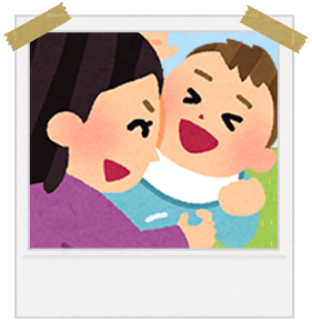 お子さんの頭からあごの一部が切れている写真のイメージ