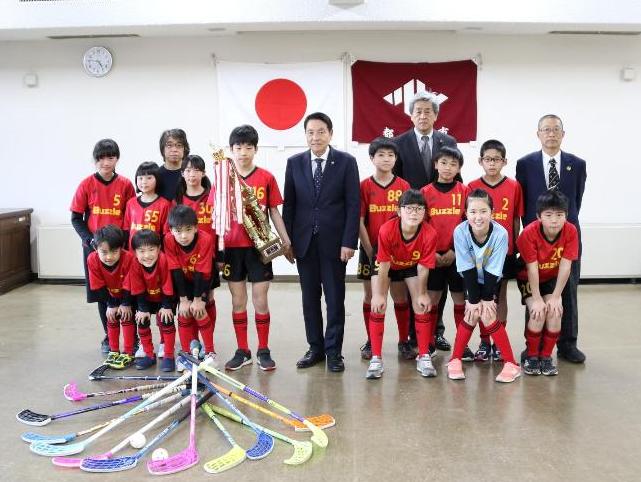フロアボール全国大会出場 表敬訪問
