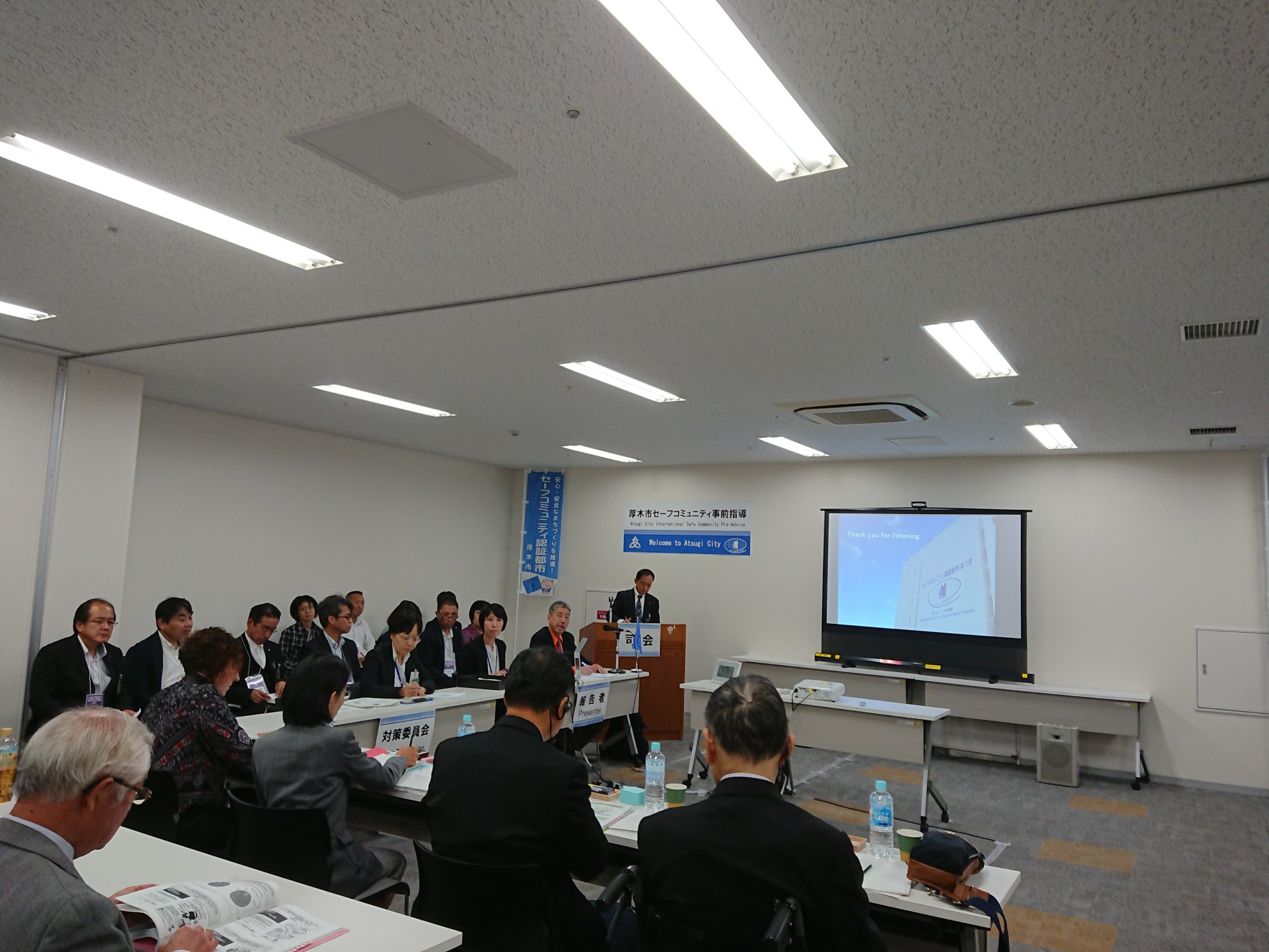 事前指導で報告している様子