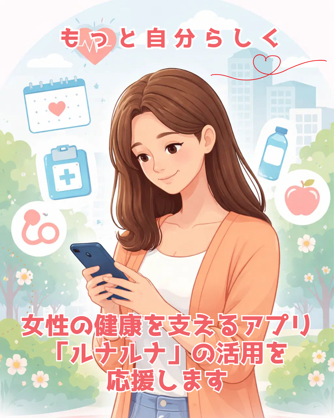 ウィメンズヘルスケアサービス「ルナルナ」プレミアムコースの無償提供