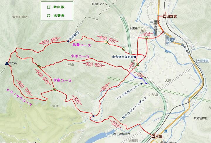 (イラスト)コースガイドの地図