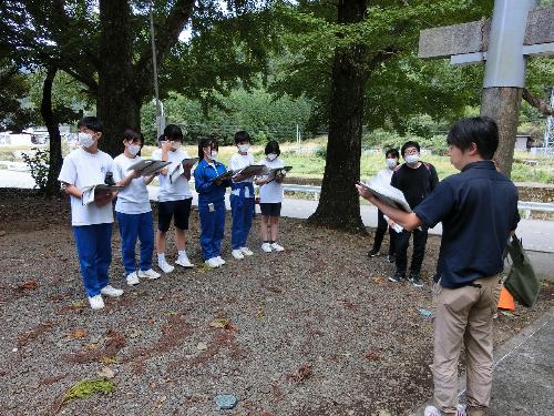 秋山中学校校外学習講師対応
