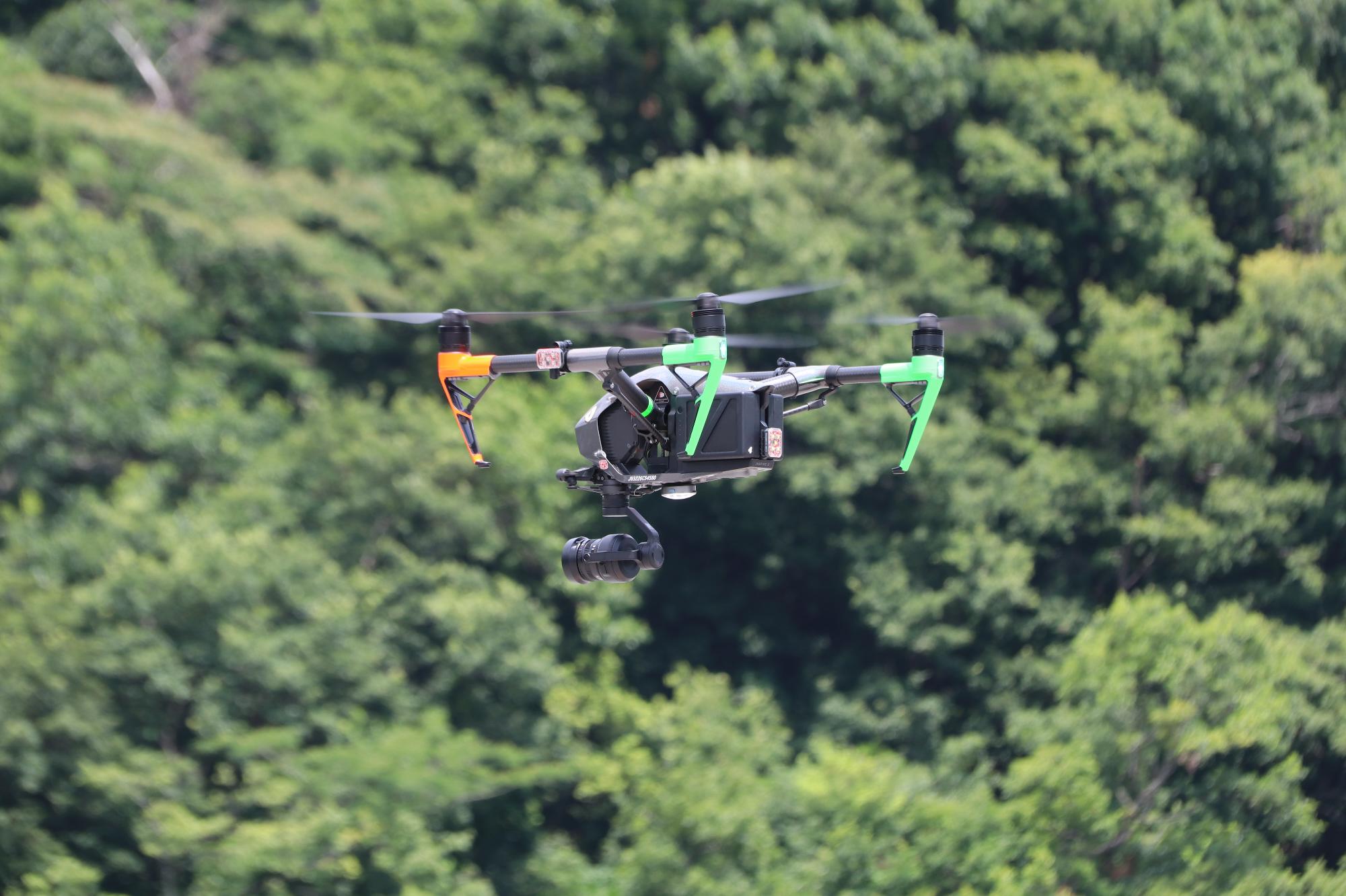 実機デモフライトの写真