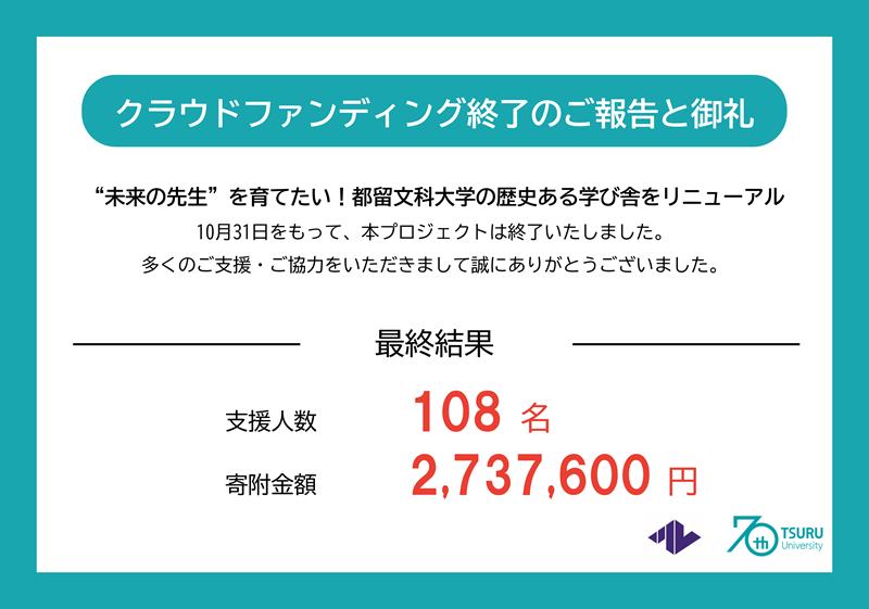 クラファン終了のご報告と御礼