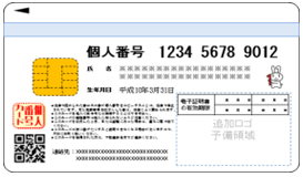 マイナンバーカードの裏面(案)の画像