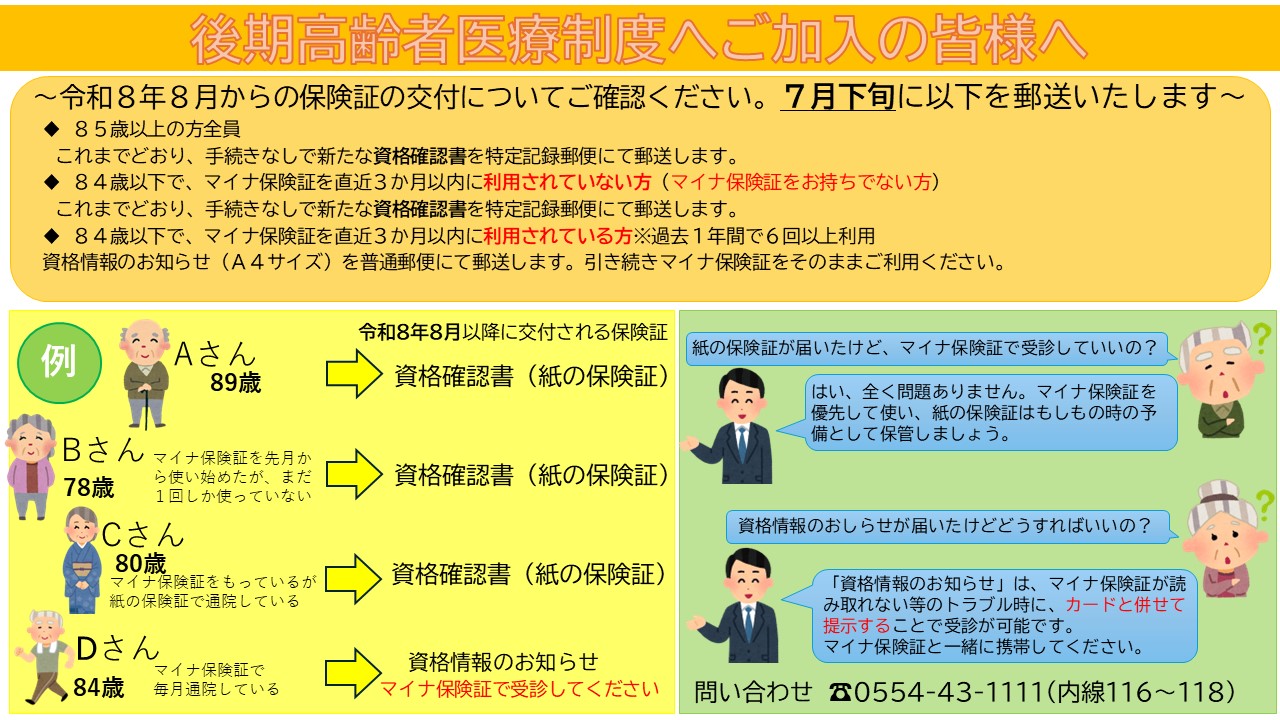 令和8年8月からの保険証の交付について