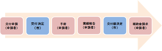 猫不妊・去勢手術費補助金申請手続きの流れ