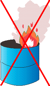 ドラム缶焼却はNGです